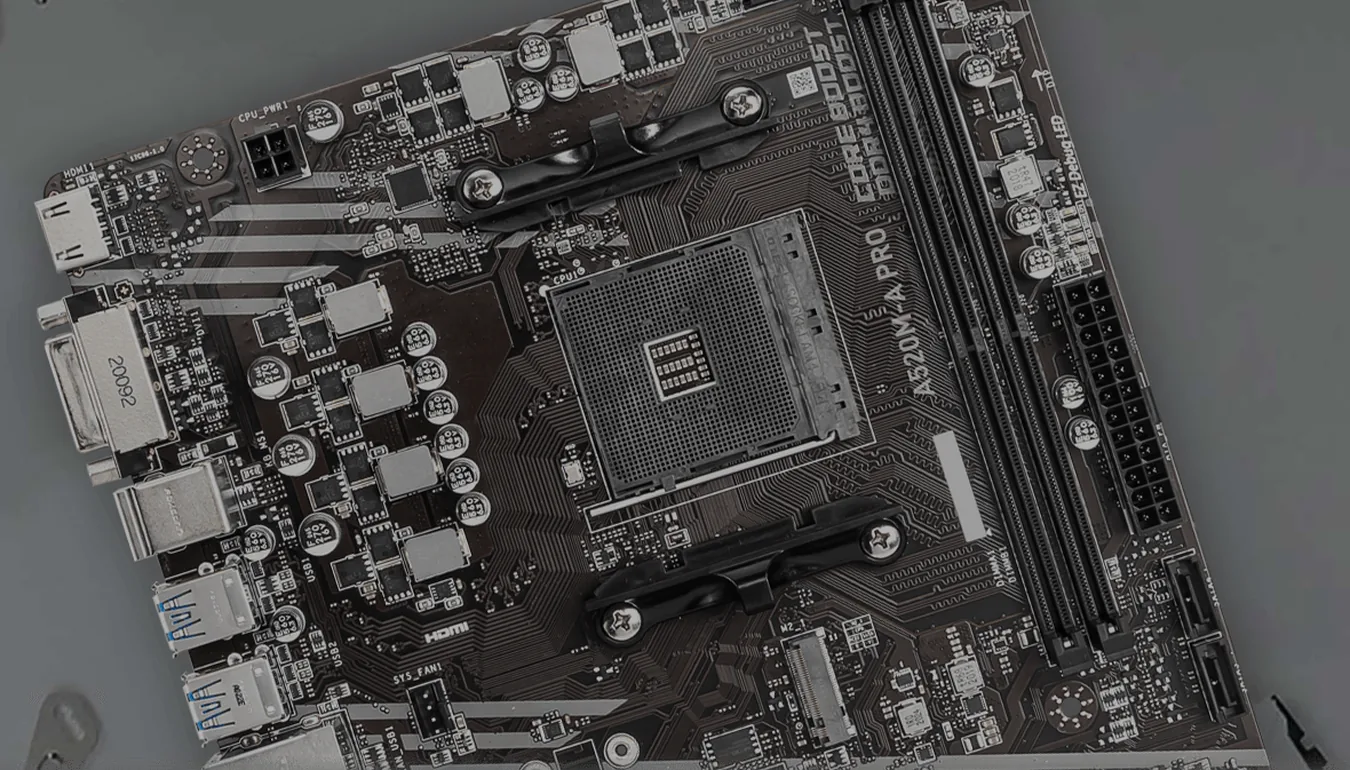Socket AM4 y ranuras DDR4 de la MSI A520M-A PRO