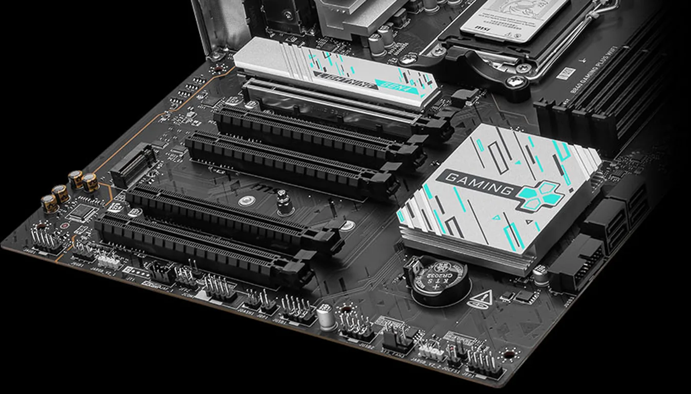 Ranuras M.2 y PCIe de la MSI B840 GAMING PLUS WIFI