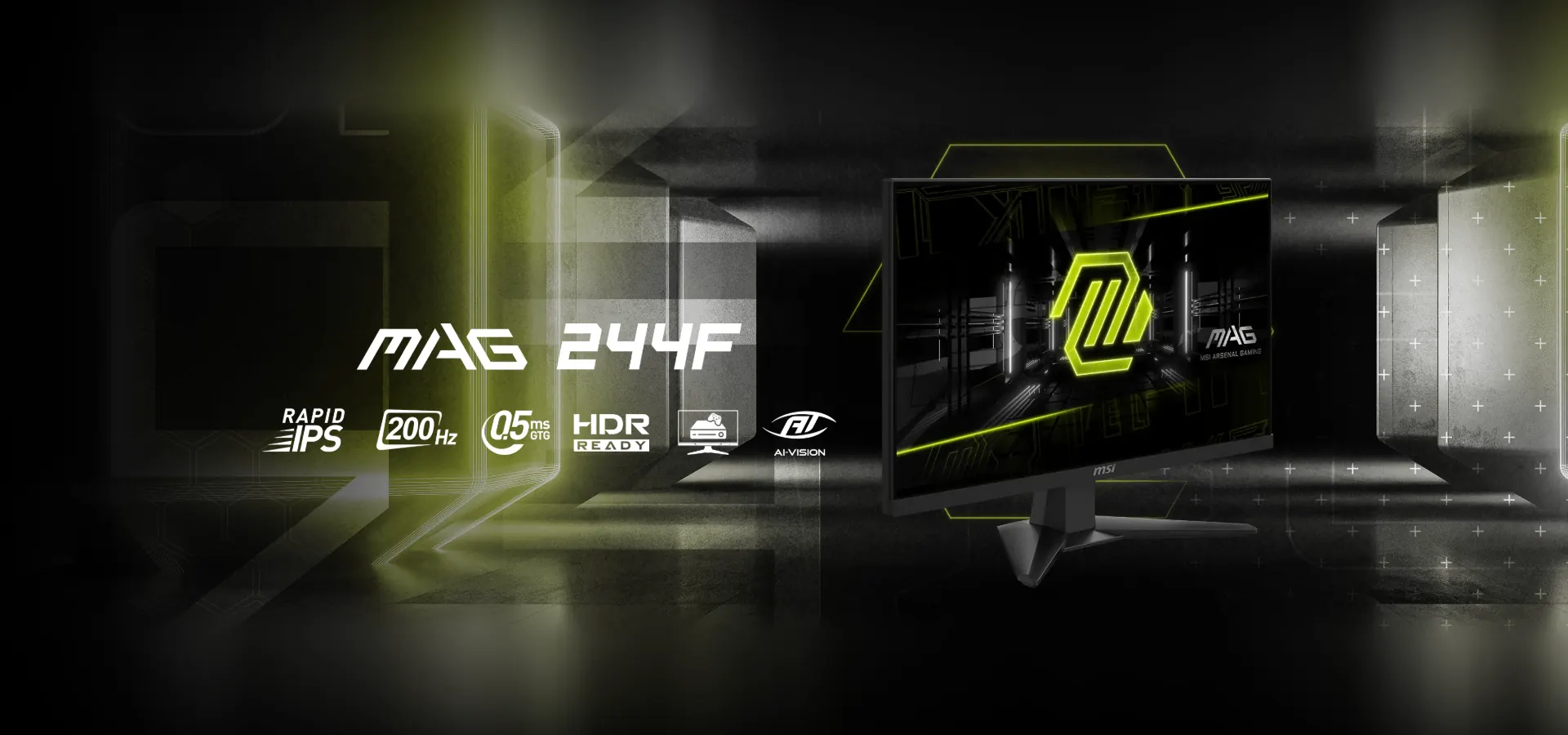 Monitor gamer MSI MAG 244F de 23,8 pulgadas, Rapid IPS, 200 Hz