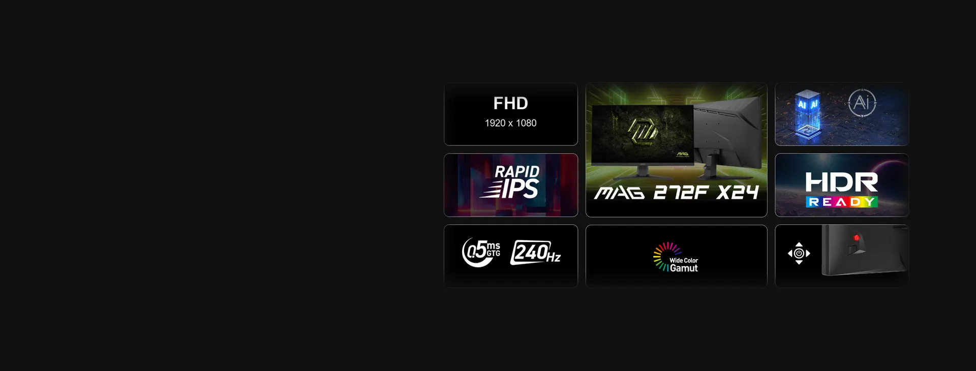Rapid IPS, 240 Hz y respuesta de 0,5 ms