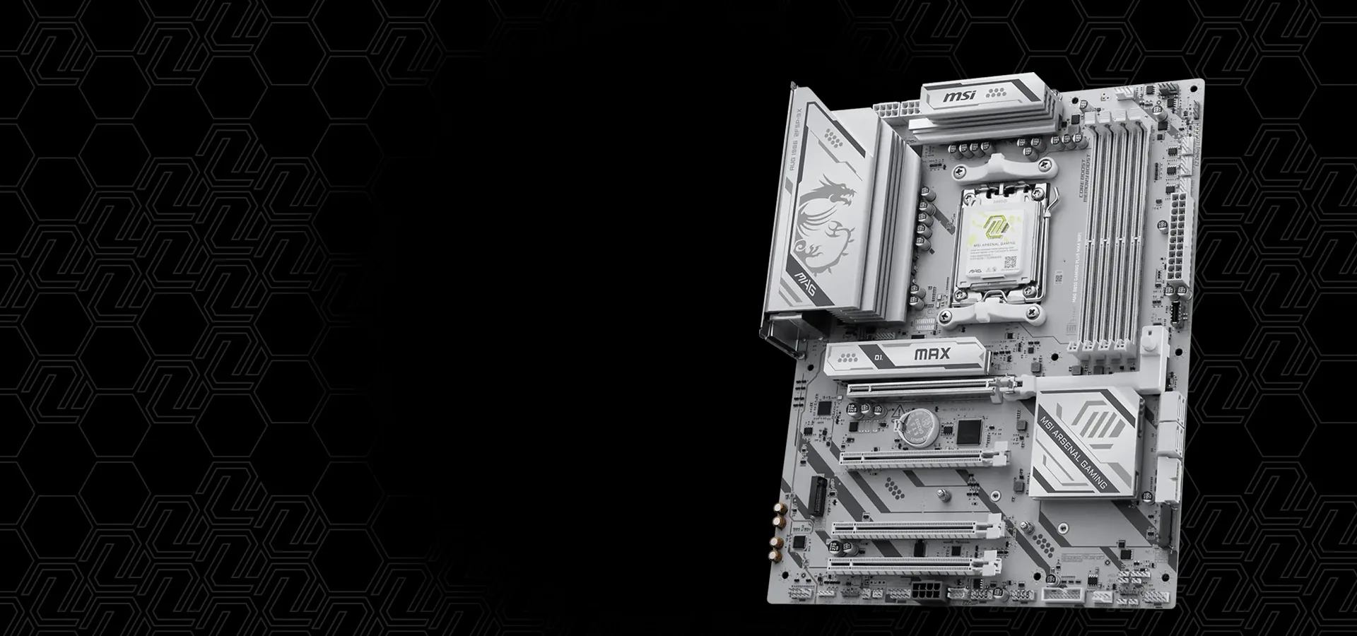 Motherboard MSI MAG B850 GAMING PLUS MAX WIFI totalmente blanca para AMD AM5