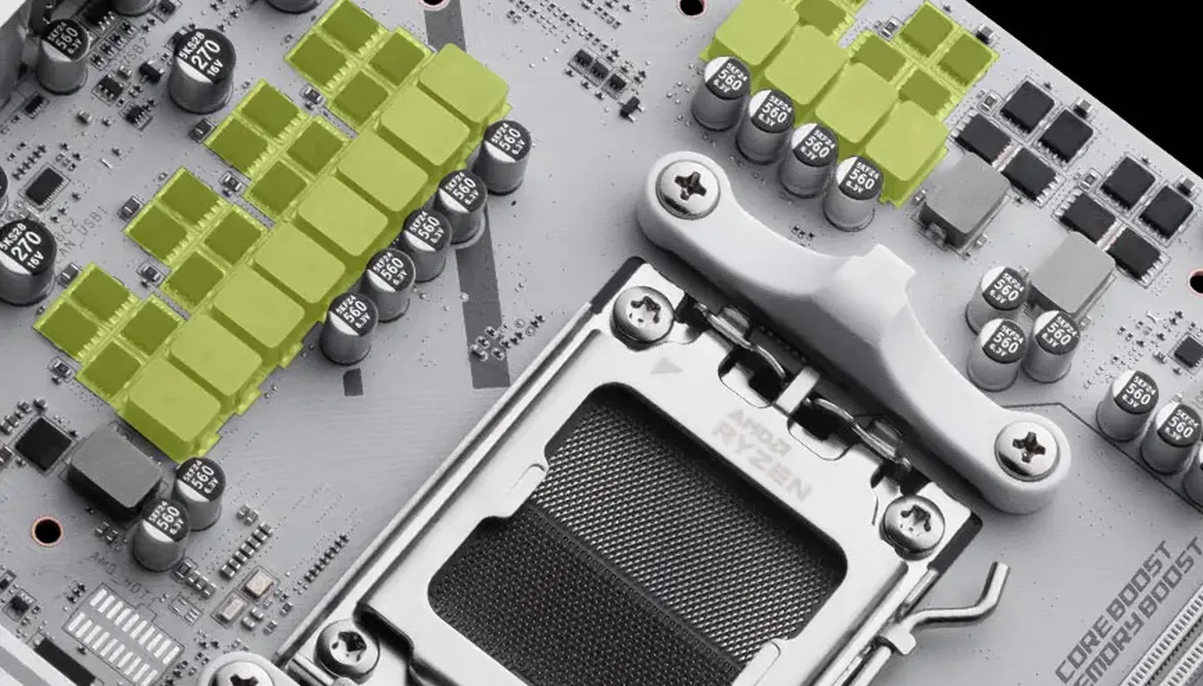 Fases de energía y socket AM5 de la MSI MAG B850 GAMING PLUS MAX WIFI