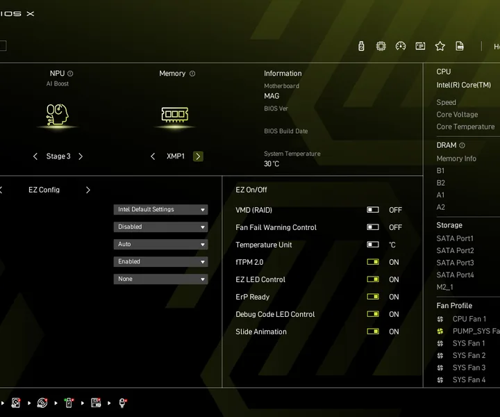 Click BIOS X