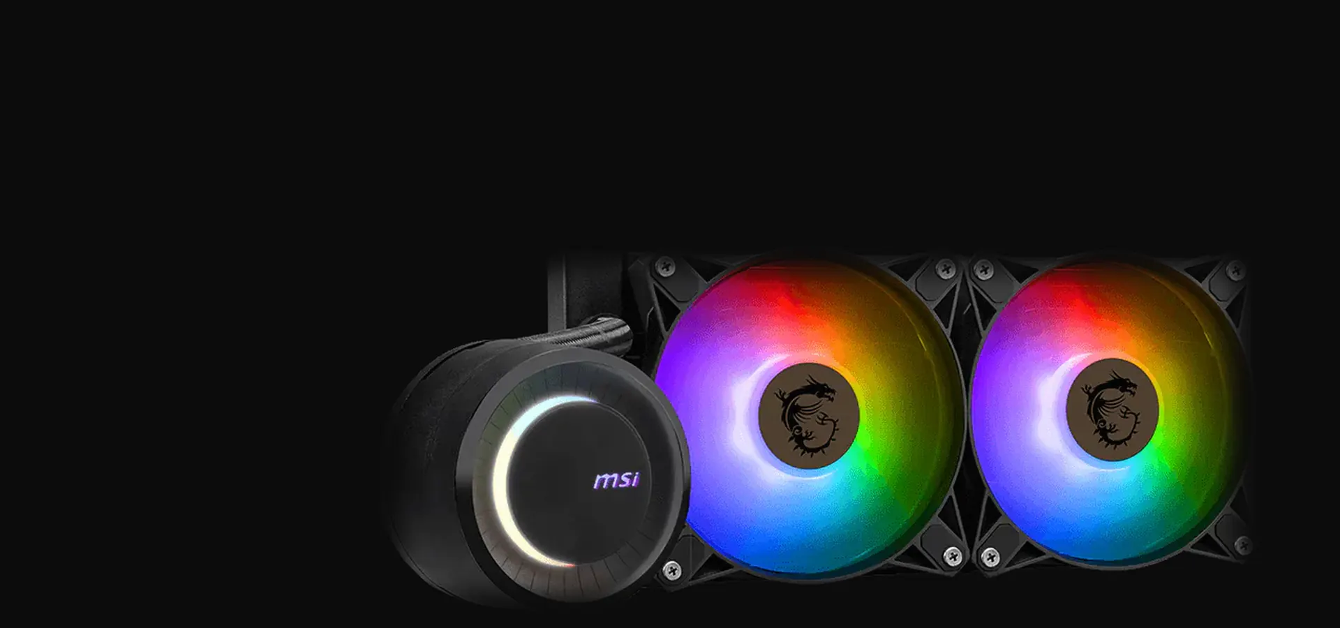 Refrigeración líquida MSI MAG CORELIQUID E240 negra con dos ventiladores ARGB