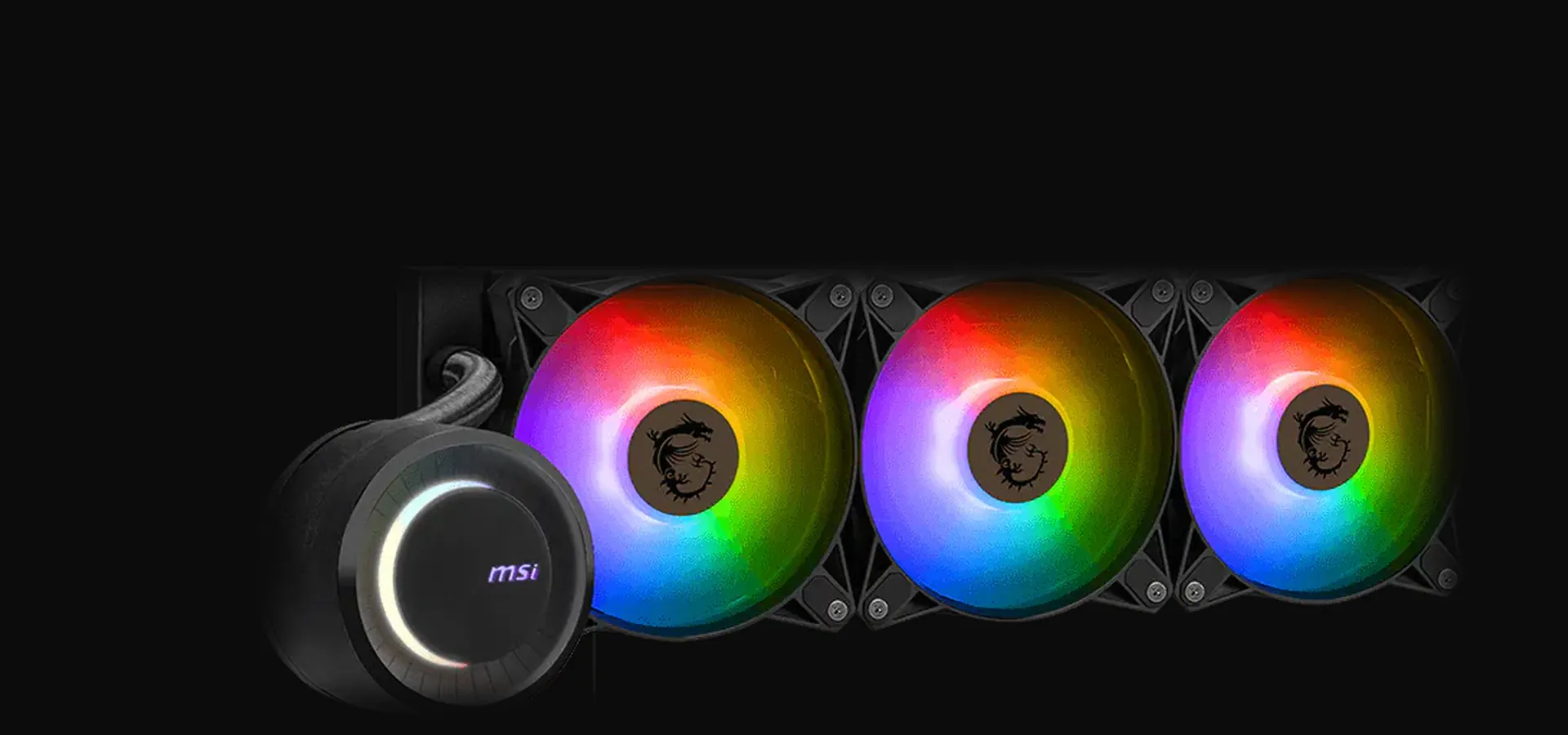 Refrigeración líquida MSI MAG CORELIQUID E360 negra con tres ventiladores ARGB