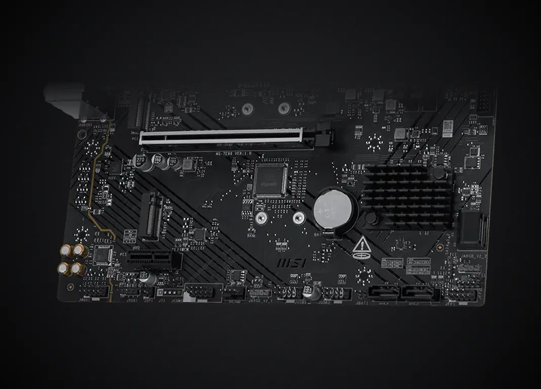 Ranuras PCIe y M.2 de la MSI PRO A620AM-G EVO WIFI