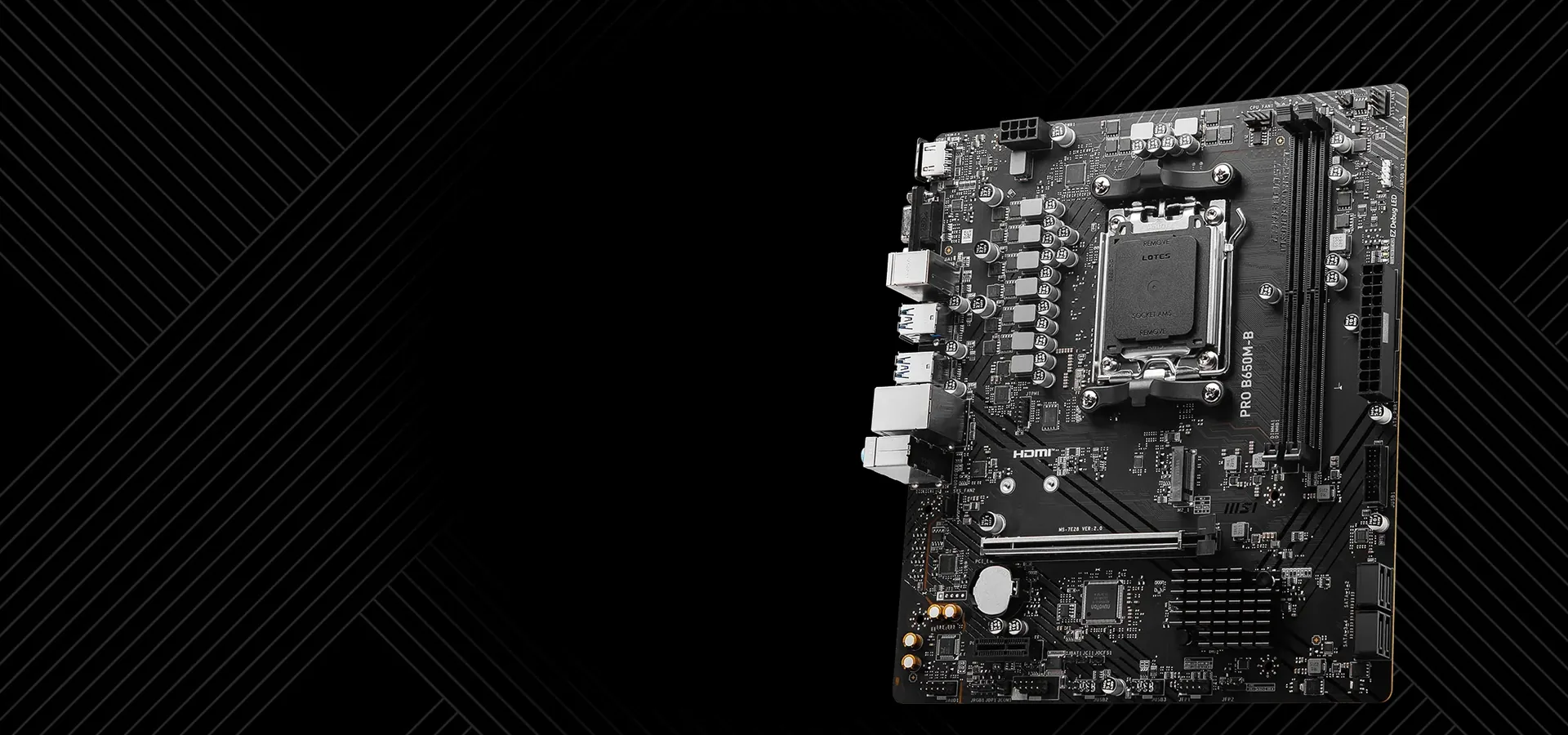 Motherboard MSI PRO B650M-B micro-ATX negra para AMD AM5