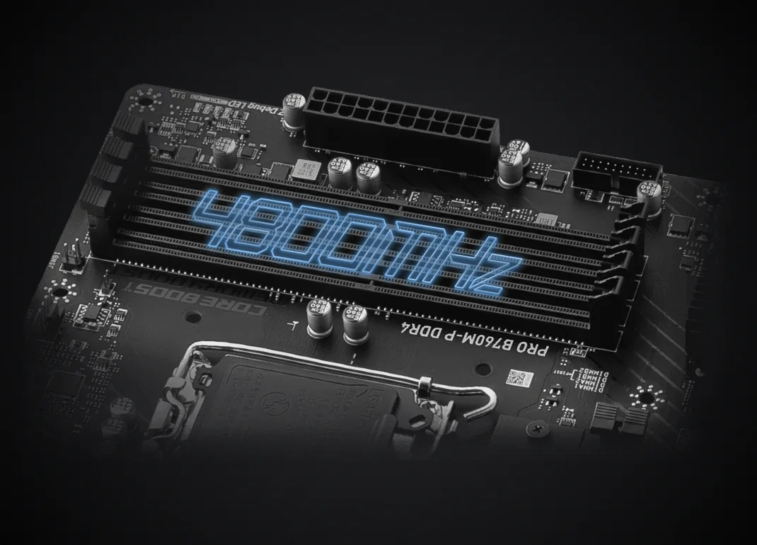 Ranuras DDR4 de la MSI PRO B760M-P DDR4