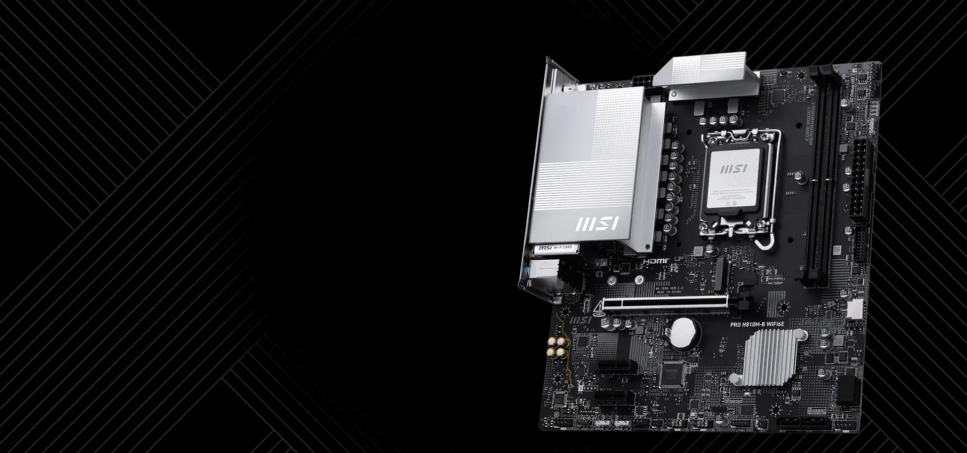 Motherboard MSI PRO H810M-B WIFI6E micro-ATX para Intel LGA 1851