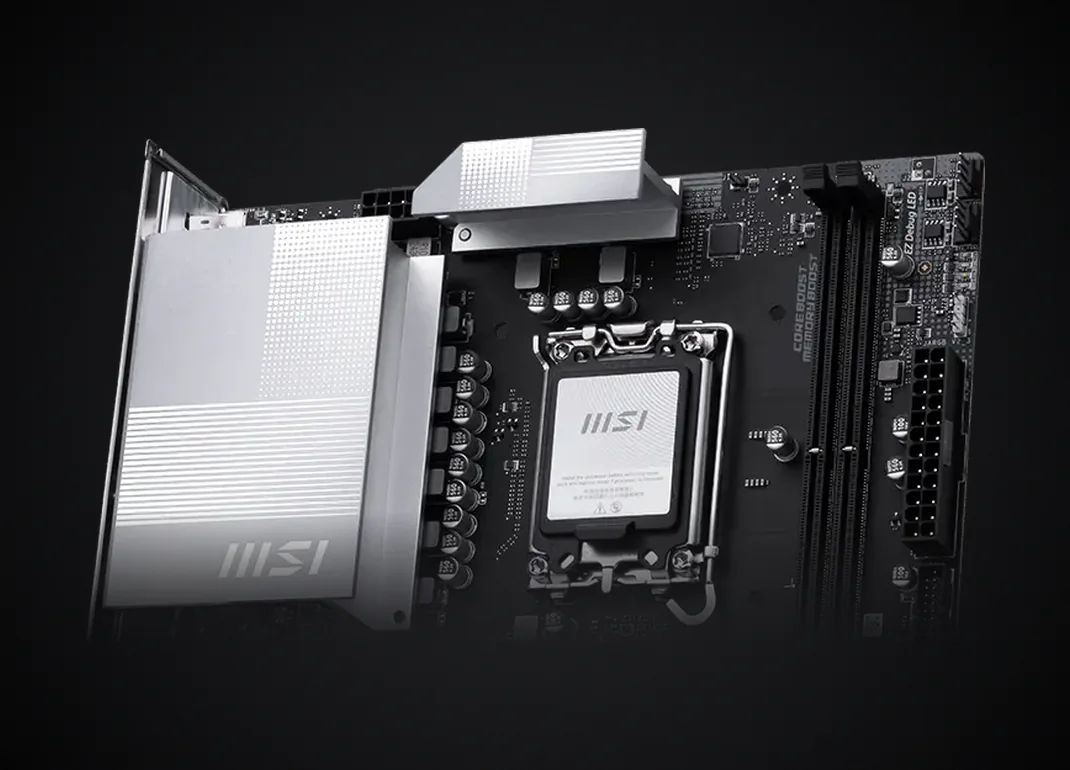 Disipadores de los VRM y socket LGA 1851 de la MSI PRO H810M-B