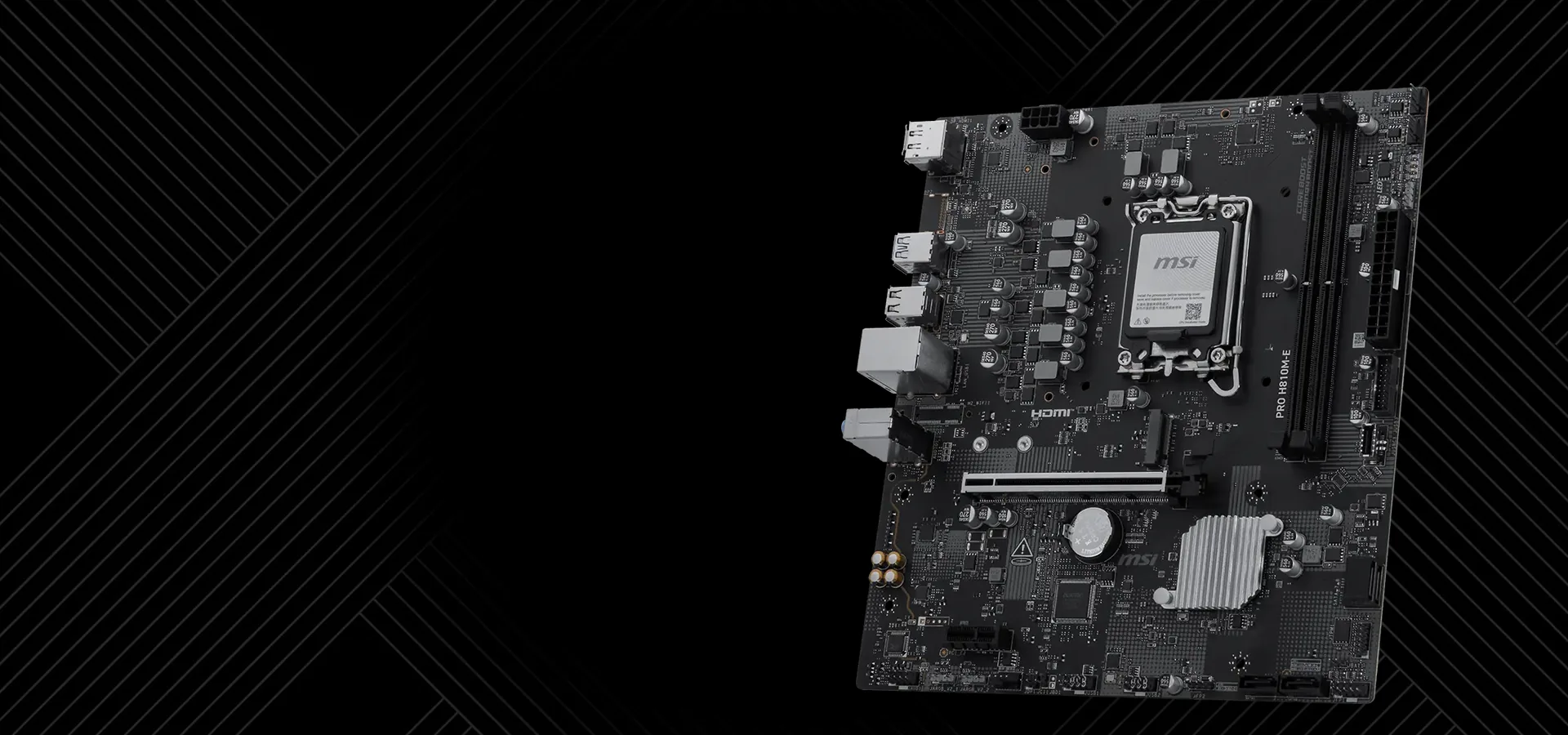 Motherboard MSI PRO H810M-E micro-ATX negra para Intel LGA 1851
