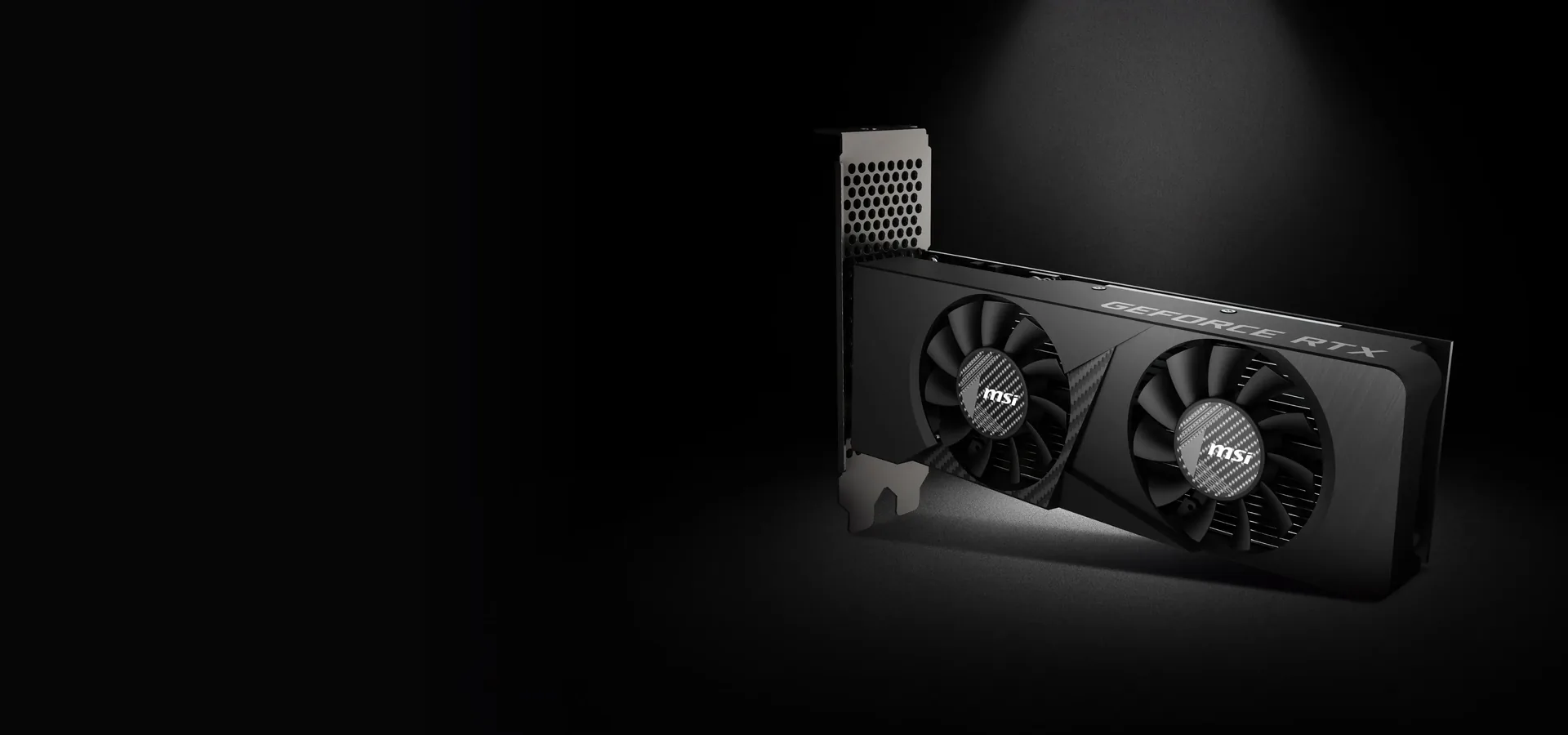 Placa de video MSI GeForce RTX 3050 LP 6G OC de perfil bajo con doble ventilador