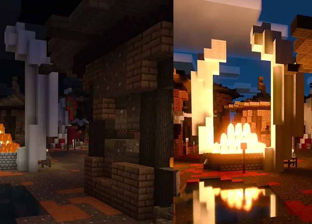 Escena de un juego con trazado de rayos