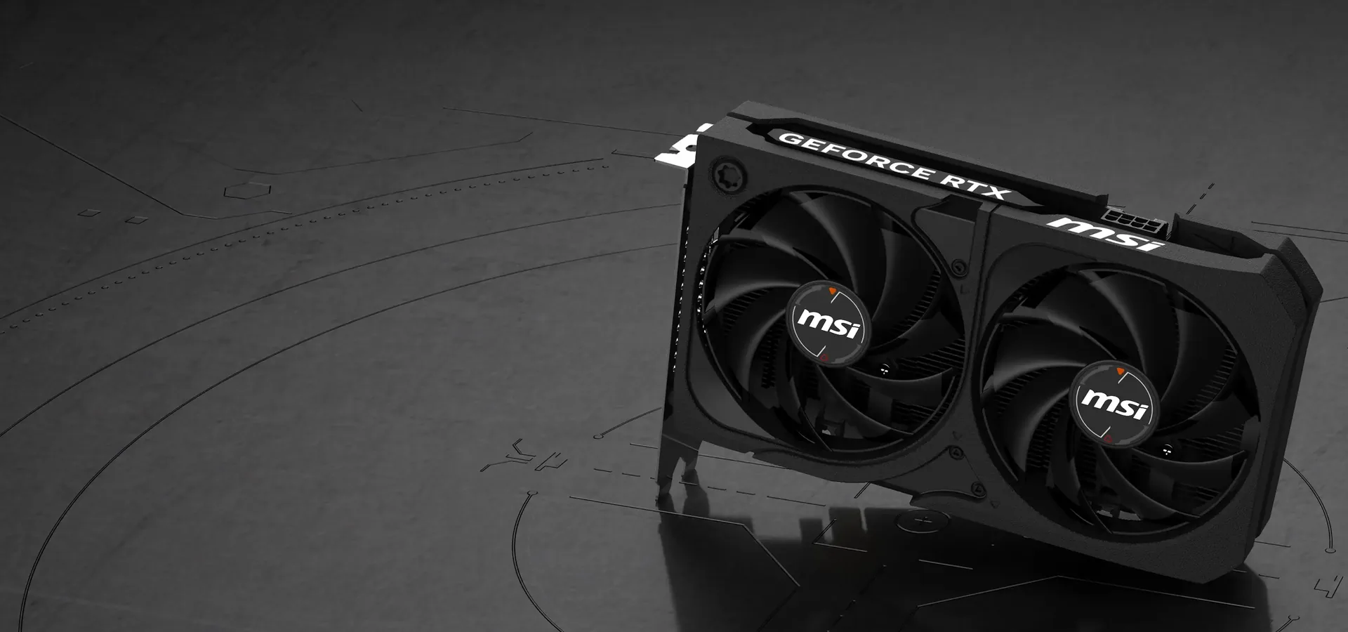 Placa de video MSI GeForce RTX 5050 8G SHADOW 2X OC negra con doble ventilador