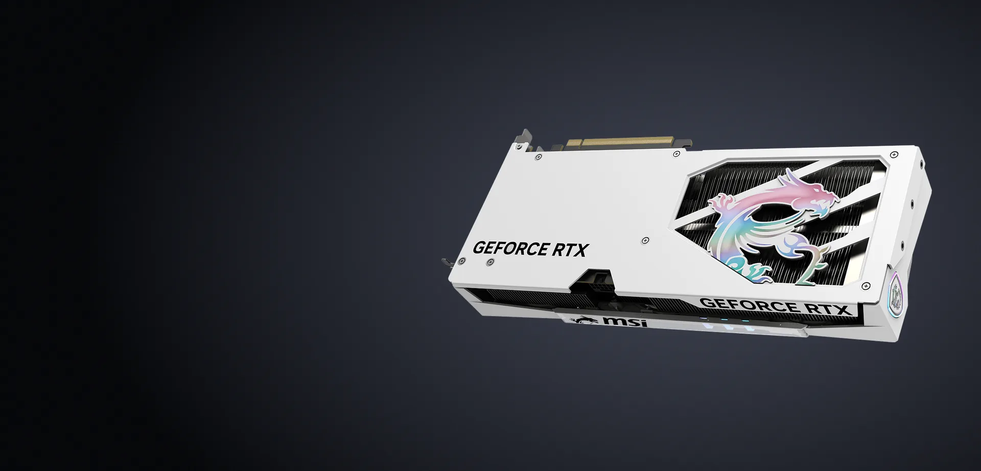 Backplate de la RTX 5060 Ti GAMING TRIO WHITE con el dragón de MSI