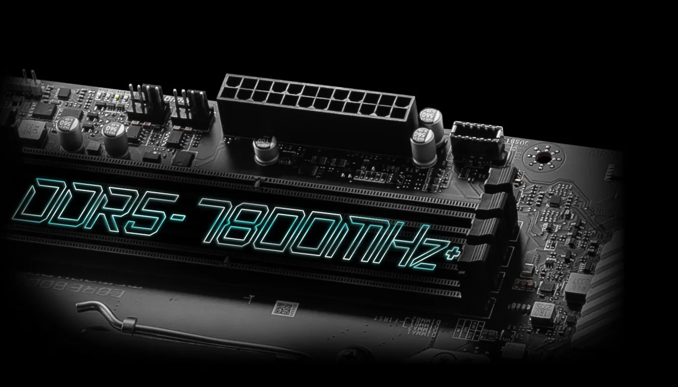 Ranuras de memoria DDR5 de la MSI X670E GAMING PLUS WIFI