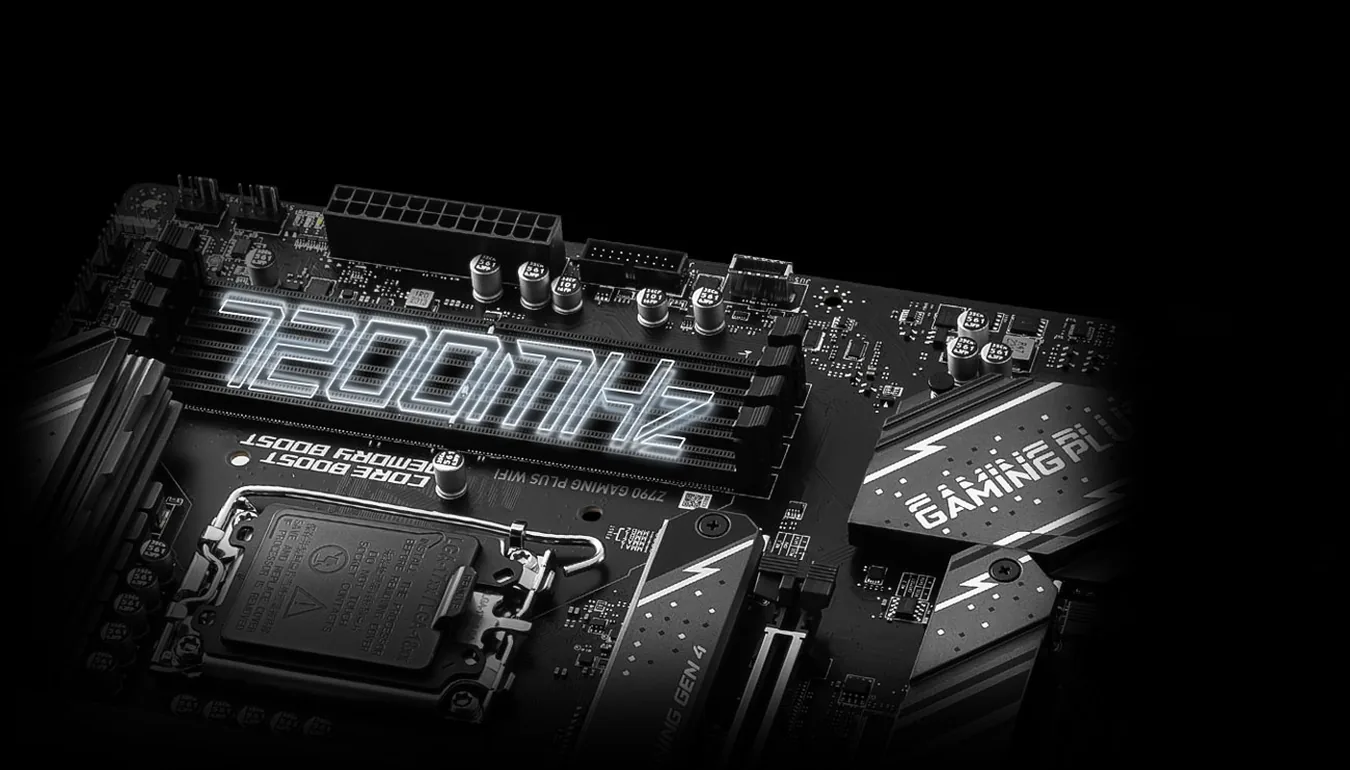 Ranuras de memoria DDR5 de la MSI Z790 GAMING PLUS WIFI
