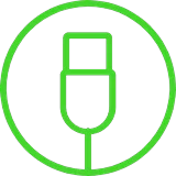 USB con cable (USB-C)