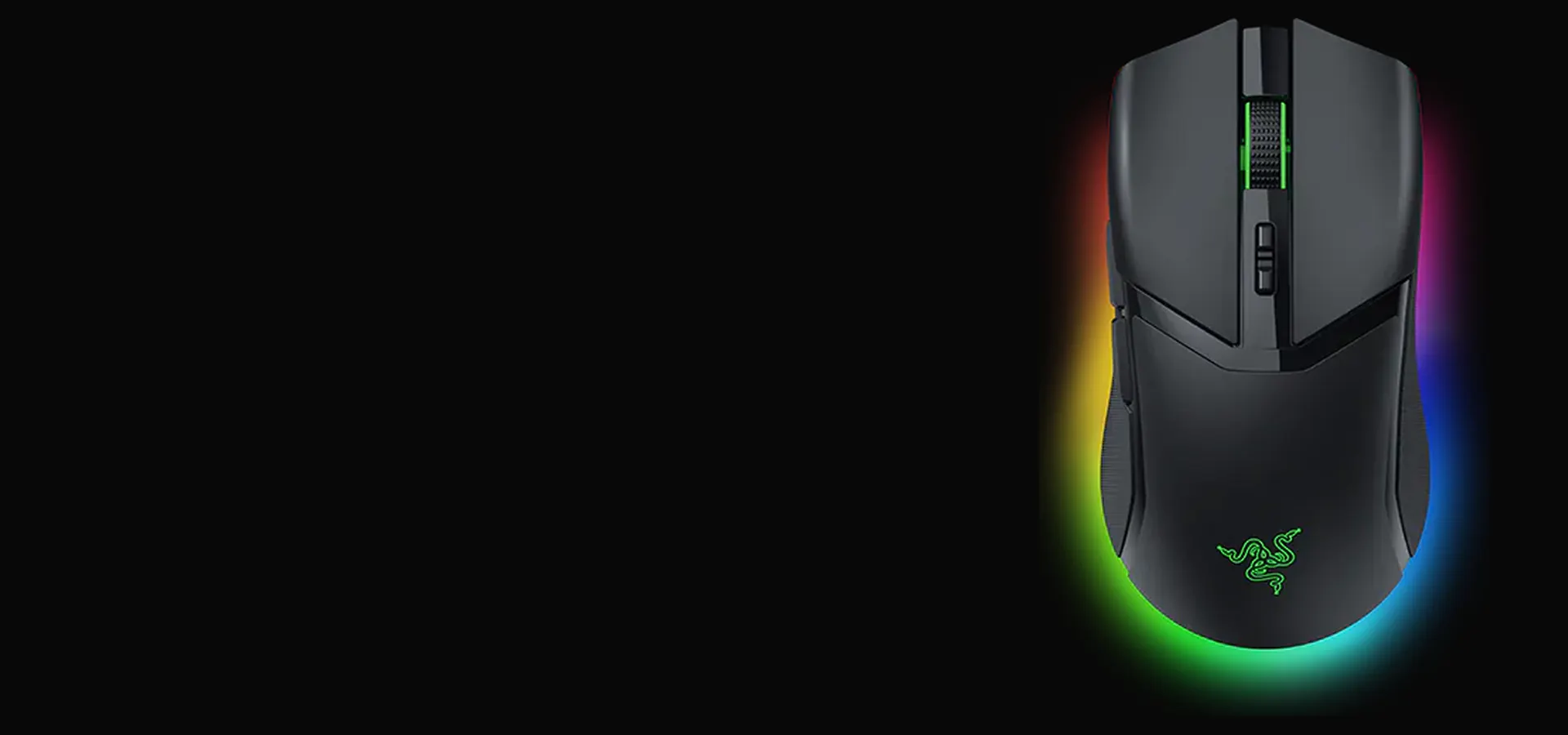 Mouse Razer Cobra Pro negro con iluminación Chroma RGB inferior