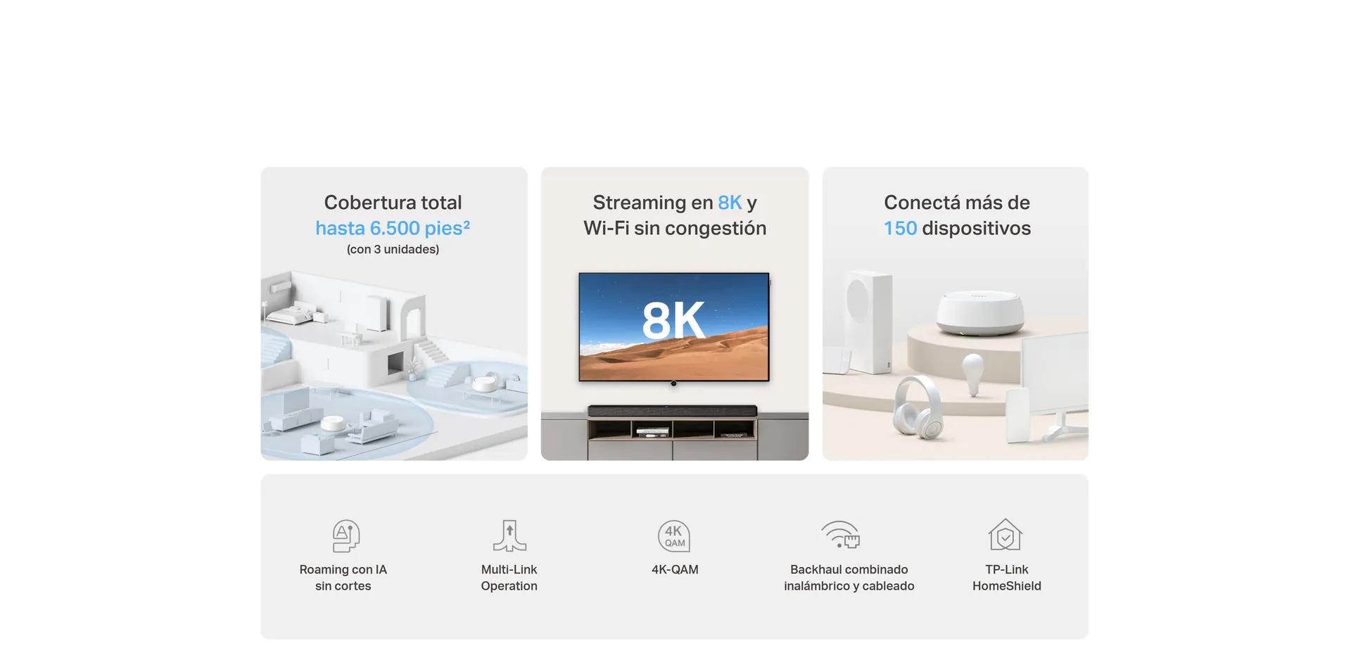 Cobertura total, 8K y 150 equipos