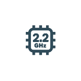 CPU de cuatro núcleos a 2,2 GHz