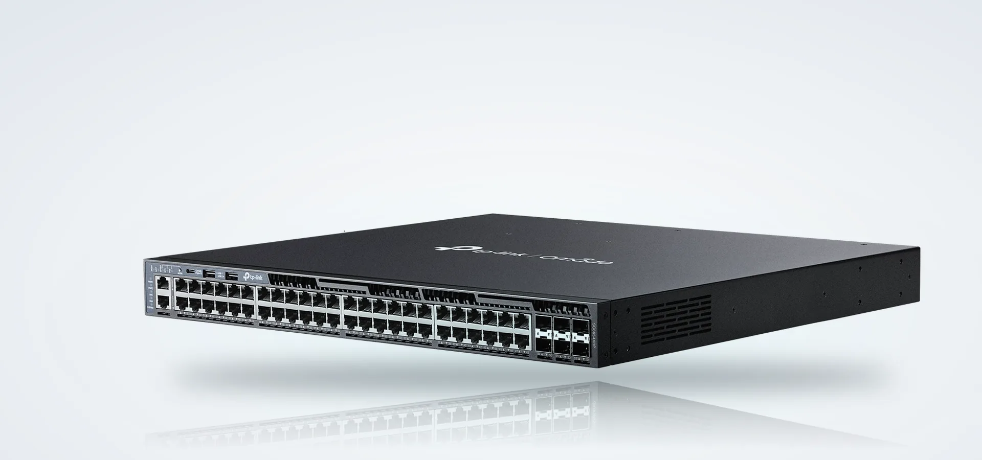 Switch Omada SG6654XHP L3 administrable de 48 puertos Gigabit PoE+ con 6 ranuras SFP+ de 10G