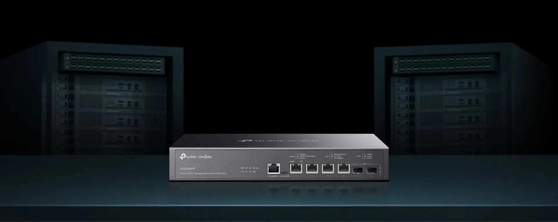 Switch 10G PoE++ con 4 puertos de 60 W