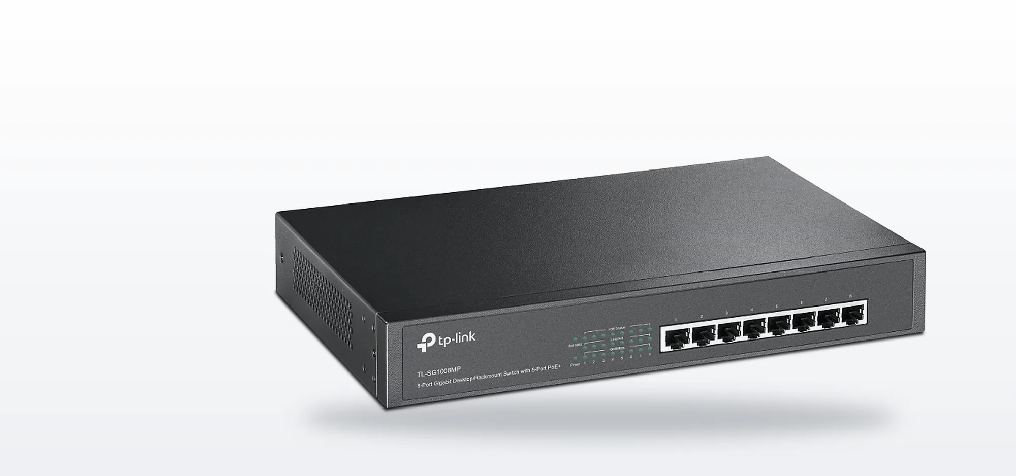 Switch TP-Link TL-SG1008MP de 8 puertos Gigabit con 8 puertos PoE+, para escritorio o rack