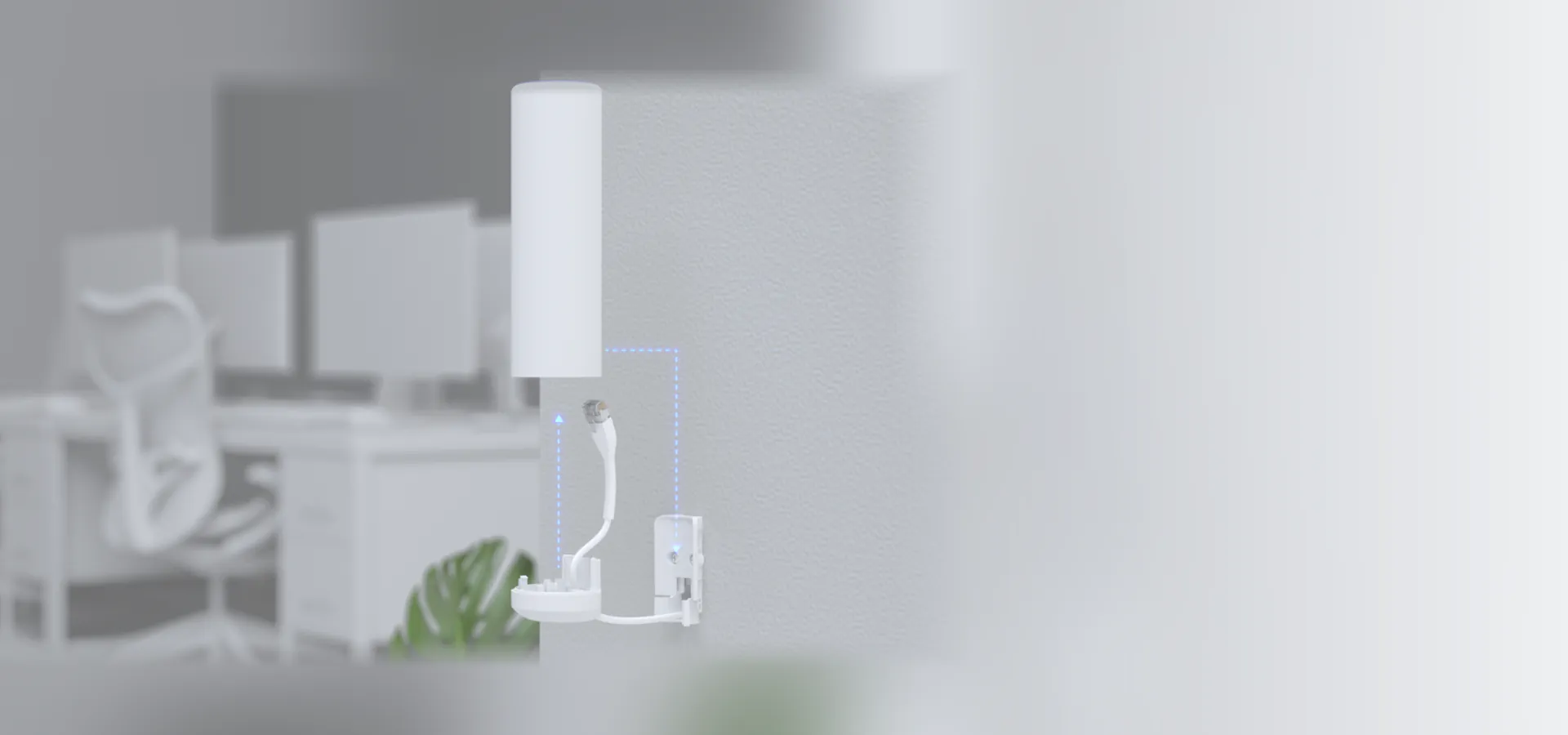 Se calza sobre el soporte de pared