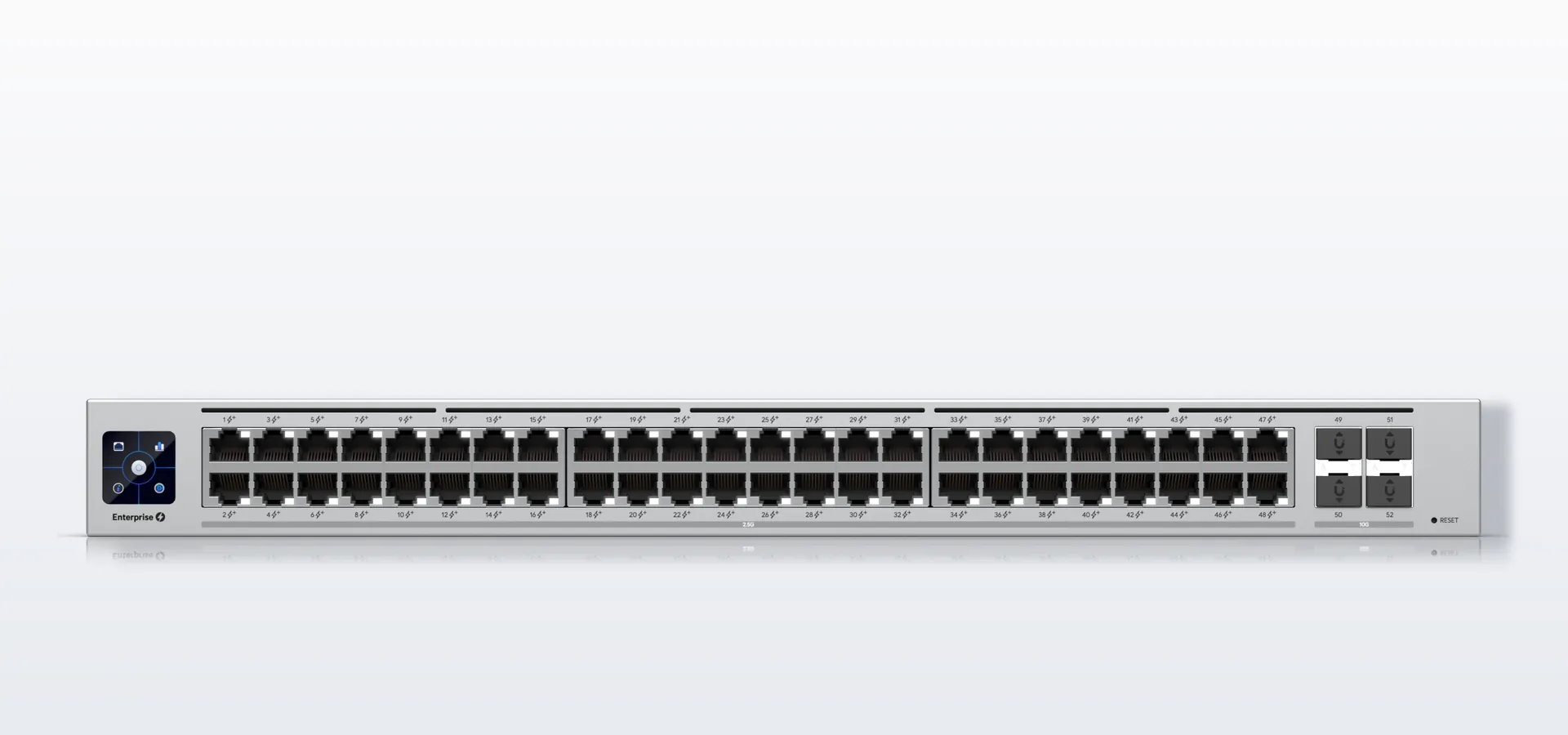 48 puertos de 2,5 GbE con PoE+