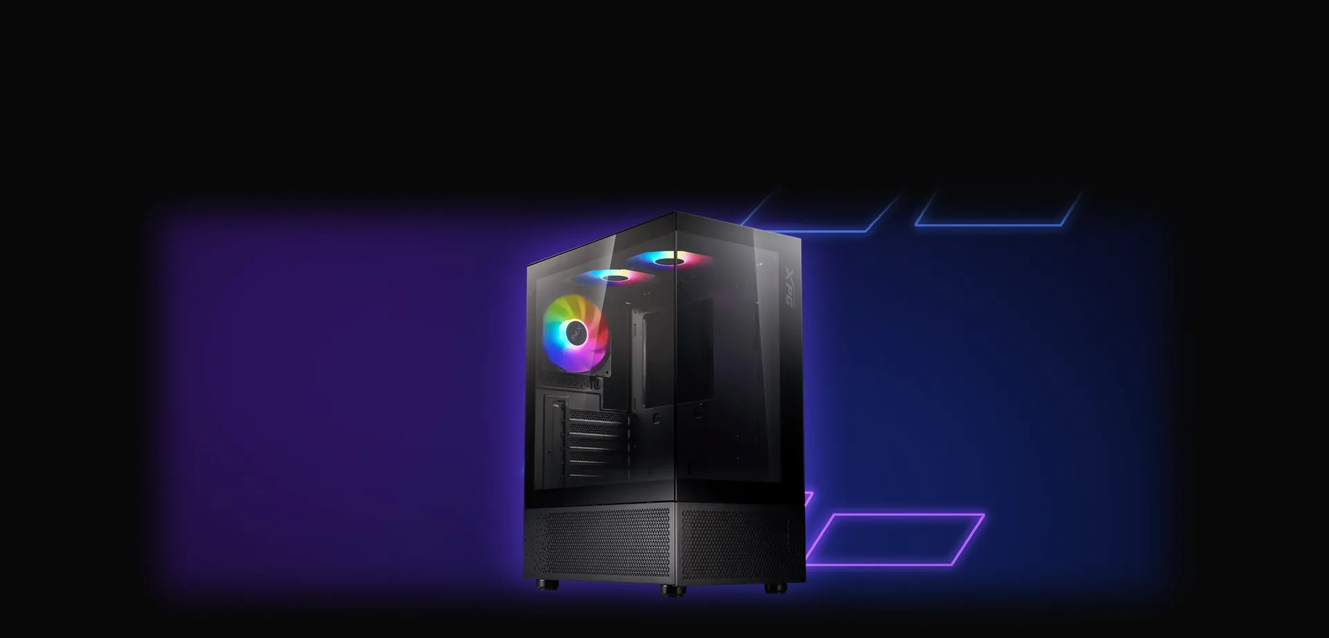 Cinco ventiladores ARGB incluidos